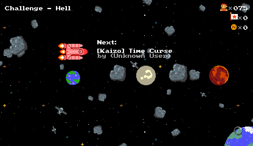 Challenge route showing the next selected stage