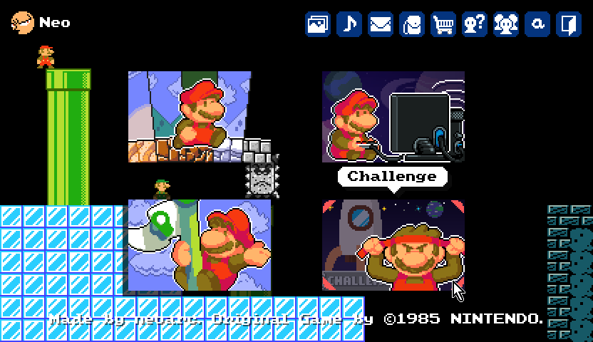 Challenge selected on the SFMB main menu